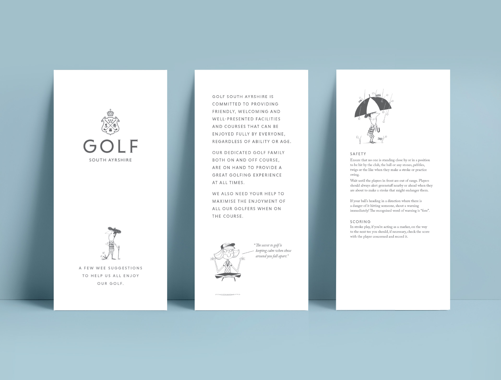 Golf South Ayrshire Information Card Design