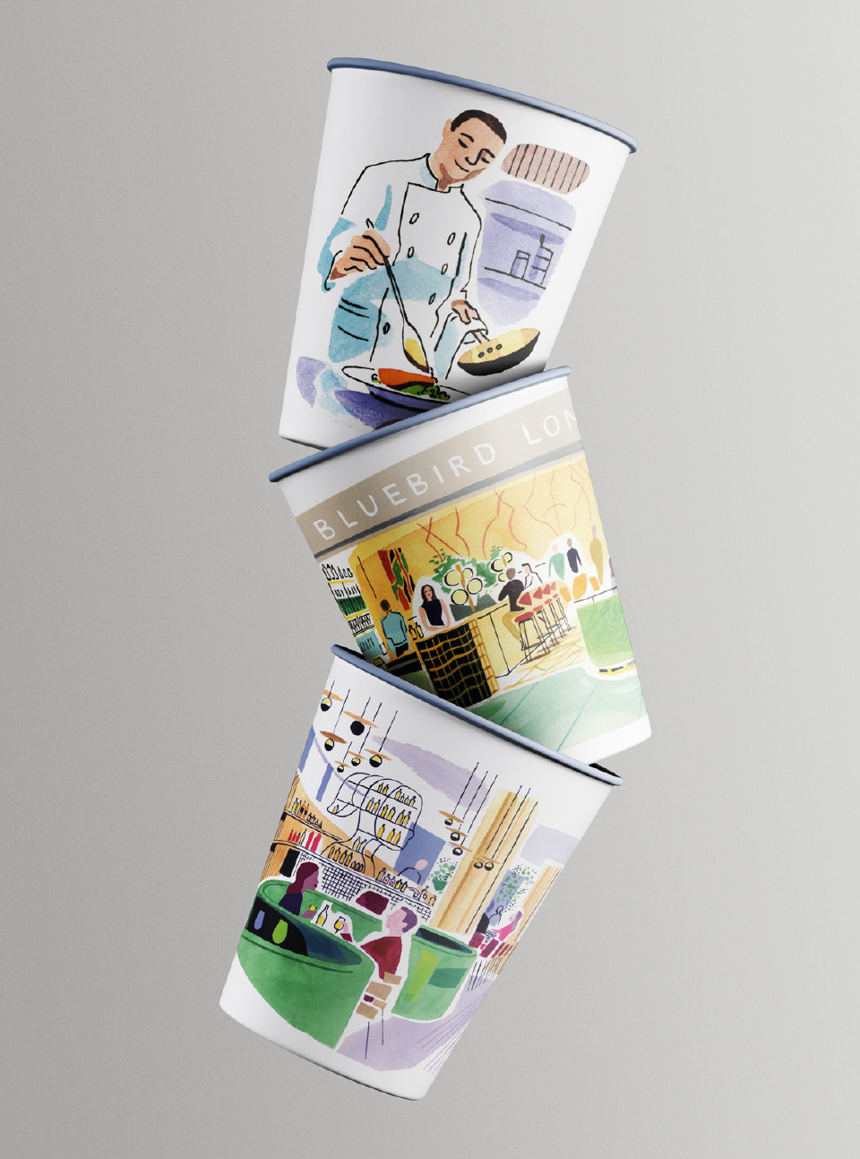 Bluebird Chelsea Illustration Cup Design