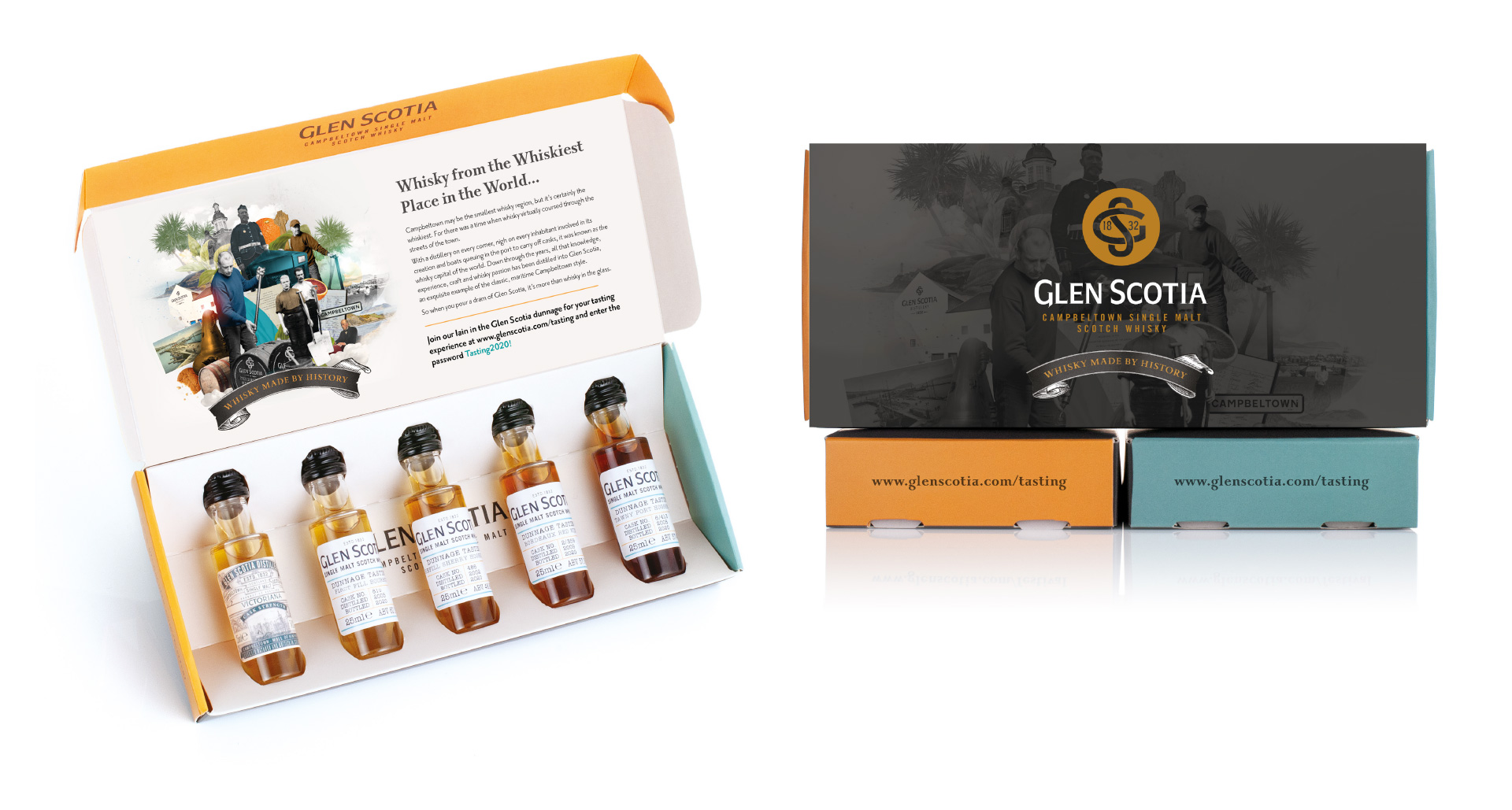 Glen Scotia Miniature Bottles Tasting Pack Packaging Design