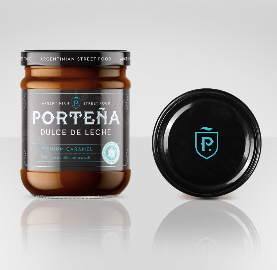 Porteña Food Jar Label Design