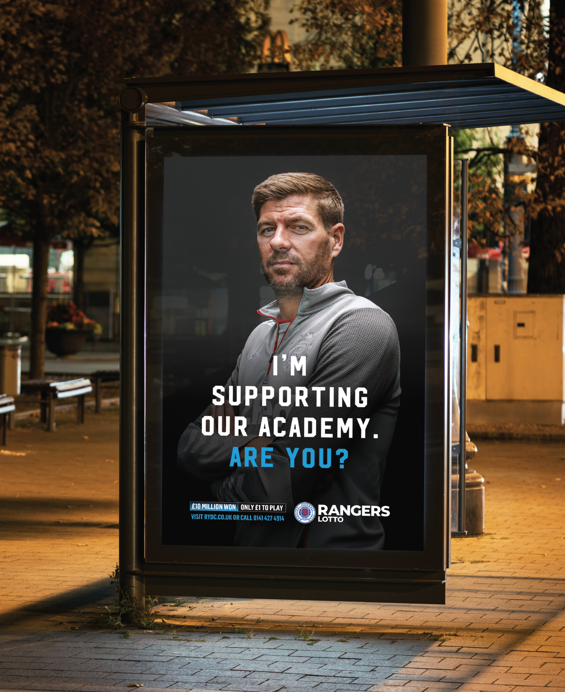 Rangers Lotto Advertising and Photography - Steven Gerrard